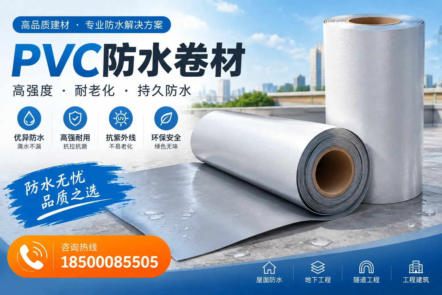 PVC防水卷材的使用寿命与维护周期，适合广元业主参考